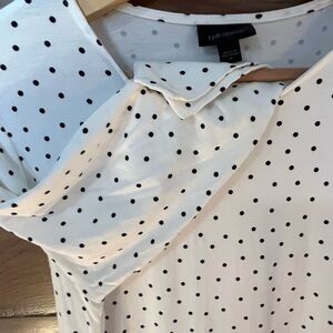 J. Jill White Polka Dot Blouse